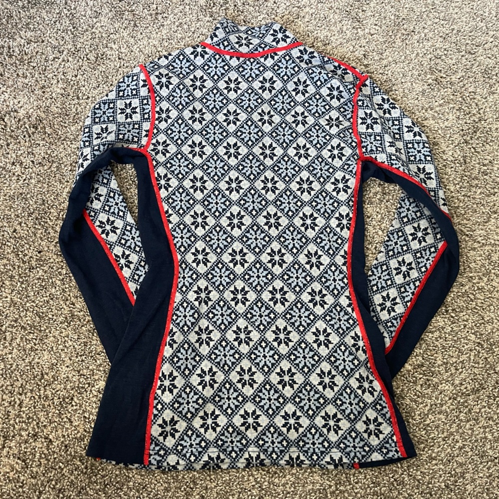 Women’s Kari Traa Rose Half Zip Nordic Merino Wool Base Layer Top Size M - Picture 7 of 9